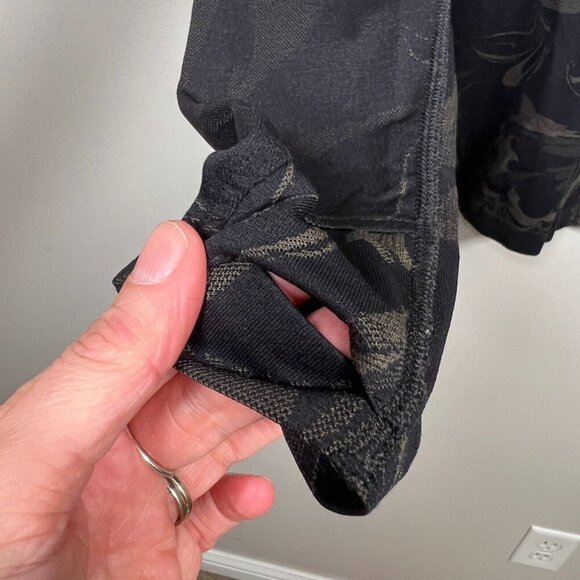 Athleta Momentum Seamless Half Zip Size Small Black Brown Running Workout Hiking - Picture 5 of 9